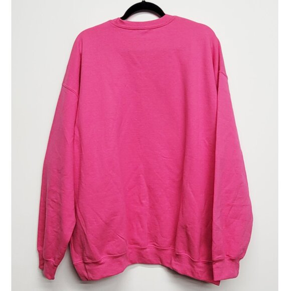 NEW Pink Iridescent Ghost Crewneck Sweatshirt 2XL - Picture 3 of 6